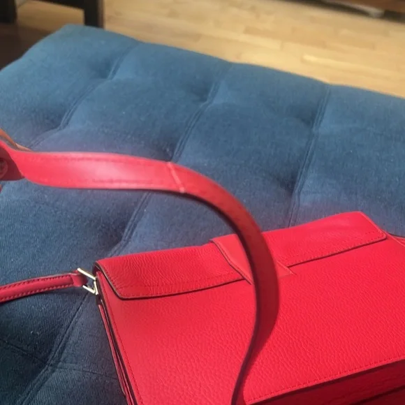 NEW KATE SPADE PARCHMENT DRIVE Josephine Red Pink Crossbody Purse Geranium - Picture 12 of 16